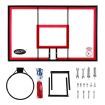 Indoor Basketball Hoop Wall Mounted Backboard Ring System Set Net Door Goals Rim Standard No.7 Balls 110 x 70cm