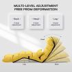 Floor Sofa Couch Bed Recliner Lounge Chaise Chair Folding Adjustable with Pillow Pedal Yellow