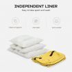 Floor Sofa Couch Bed Recliner Lounge Chaise Chair Folding Adjustable with Pillow Pedal Yellow
