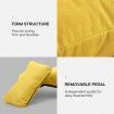 Floor Sofa Couch Bed Recliner Lounge Chaise Chair Folding Adjustable with Pillow Pedal Yellow