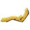 Floor Sofa Couch Bed Recliner Lounge Chaise Chair Folding Adjustable with Pillow Pedal Yellow
