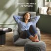 Floor Sofa Recliner Chair Armchair Lounge Chaise Couch Lounger Adjustable Folding Grey