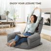 Floor Sofa Recliner Chair Armchair Lounge Chaise Couch Lounger Adjustable Folding Grey