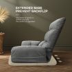 Floor Sofa Recliner Chair Armchair Lounge Chaise Couch Lounger Adjustable Folding Grey