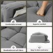 Floor Sofa Recliner Chair Armchair Lounge Chaise Couch Lounger Adjustable Folding Grey