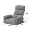 Floor Sofa Recliner Chair Armchair Lounge Chaise Couch Lounger Adjustable Folding Grey