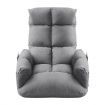 Floor Sofa Recliner Chair Armchair Lounge Chaise Couch Lounger Adjustable Folding Grey