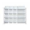 Kids Toy Box Organiser Bookshelf Storage Rack Display Shelf 4 Tier 16 Plastic Bins Drawers Unit White Kidbot