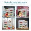 Kids Toy Box Organiser Bookshelf Storage Rack Display Shelf 4 Tier 16 Plastic Bins Drawers Unit White Kidbot