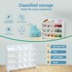 Kids Toy Box Organiser Bookshelf Storage Rack Display Shelf 4 Tier 16 Plastic Bins Drawers Unit White Kidbot