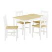 Dining Table Set 4 Chairs Seaters Bench Kitchen Furniture Solid Pine Wood Square Oak White