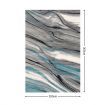 Large Floor Area Rug Mat Non Slip Carpet Living Room Bedroom Soft Velvet Abstract Line Style