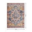 Large Carpet Area Rug Flooring Mat Living Room Bedroom Washable Non Slip Retro Rectangle Orange Print Velvet