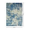Large Carpet Floor Mat Blue Area Rug Bedroom Living Room Nursery Non Slip Washable Rectangle Velvet Abstract Print