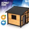 Petscene XL Size Dog Kennel Wooden Puppy Shelter Home Pet House Outdoor 2 Doors
