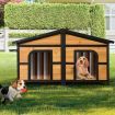 Petscene XL Size Dog Kennel Wooden Puppy Shelter Home Pet House Outdoor 2 Doors
