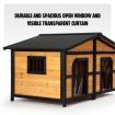 Petscene XL Size Dog Kennel Wooden Puppy Shelter Home Pet House Outdoor 2 Doors