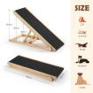 Petscene Dog Stairs Pet Ramp Puppy 4 Level Adjustable Ladder for Bed Car Outdoor Indoor Pine Wood