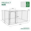 Dog Kennel Run Enclosure Rabbit Hutch Chicken Coop Pet Exercise Playpen Puppy Cage 230x230x122cm