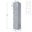 Filing Cabinet Storage Steel Metal Locker 4 Doors Cupboard Organiser Gym School Office Home Lab Dorm Steel Grey
