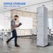 Filing Cabinet Storage Steel Metal Locker 4 Doors Cupboard Organiser Gym School Office Home Lab Dorm Steel Grey