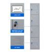 Filing Cabinet Storage Steel Metal Locker 4 Doors Cupboard Organiser Gym School Office Home Lab Dorm Steel Grey