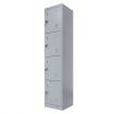 Filing Cabinet Storage Steel Metal Locker 4 Doors Cupboard Organiser Gym School Office Home Lab Dorm Steel Grey