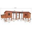 Pestscene XXL Size Wooden Chicken Coop Rabbit Bunny Hutch Pet Duck Cage Poultry House Animal Home with Nesting Box