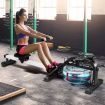 Genki Rower Machine Water Rowing Home Gym Sports Fitness Equipment Foldable LCD Monitor Training