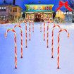 Christmas Cane Lights Strung With Outdoor Christmas Tree Lights