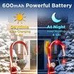 2pcs LED Solar Christmas Decorative Candy Cane Sign Light Waterproof Outdoor Pile Light Used for Road Garden Garden Lawn Christmas