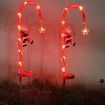 2pcs LED Solar Christmas Decorative Candy Cane Sign Light Waterproof Outdoor Pile Light Used for Road Garden Garden Lawn Christmas