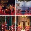 2pcs LED Solar Christmas Decorative Candy Cane Sign Light Waterproof Outdoor Pile Light Used for Road Garden Garden Lawn Christmas