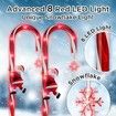2pcs LED Solar Christmas Decorative Candy Cane Sign Light Waterproof Outdoor Pile Light Used for Road Garden Garden Lawn Christmas