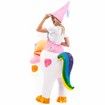 Inflatable Costume Unicorn Riding a Unicorn Air Blow-up Deluxe Halloween Costume 150-180CM