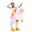Inflatable Costume Unicorn Riding a Unicorn Air Blow-up Deluxe Halloween Costume 150-180CM