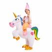Inflatable Costume Unicorn Riding a Unicorn Air Blow-up Deluxe Halloween Costume 150-180CM