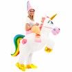 Inflatable Costume Unicorn Riding a Unicorn Air Blow-up Deluxe Halloween Costume 150-180CM