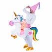 Inflatable Costume Unicorn Riding a Unicorn Air Blow-up Deluxe Halloween Costume 150-180CM