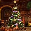 Christmas Ribbon String Lights for Christmas Tree, Battery Operated Decoration for Xmas Party Decorations
