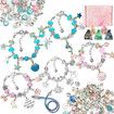 118 Pcs Charm Jewellery Making Kit With Beads Bracelets Necklaces for DIY Craft Gift for Teen Girls Birthday Xmas Gift