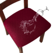 Waterproof Seat Covers for Dining Room Chairs Covers Dining Chair Cover Kitchen Chair Covers (Wine Red, 2 Pcs)