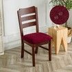 Waterproof Seat Covers for Dining Room Chairs Covers Dining Chair Cover Kitchen Chair Covers (Wine Red, 2 Pcs)