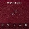 Waterproof Seat Covers for Dining Room Chairs Covers Dining Chair Cover Kitchen Chair Covers (Wine Red, 2 Pcs)
