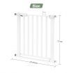 Dog Safety Gate Pet Adjustable Safe Fence Barrier Kids Security Guard for Stairs 77cm White