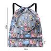 Drawstring Gym Backpack Swim Bag Yogo Bags Waterproof Draw String Sackpack Beach Sport for Girls Boys Swiming (Gray)