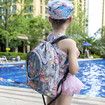 Drawstring Gym Backpack Swim Bag Yogo Bags Waterproof Draw String Sackpack Beach Sport for Girls Boys Swiming (Gray)