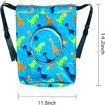 Drawstring Gym Backpack Swim Bag Yogo Bags Waterproof Draw String Sackpack Beach Sport for Girls Boys Swiming (Blue)