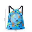 Drawstring Gym Backpack Swim Bag Yogo Bags Waterproof Draw String Sackpack Beach Sport for Girls Boys Swiming (Blue)