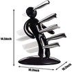 Knife Holder Unique Humanoid Creative Tool Organiser Kitchen Storage Solution Stylish Decor Black